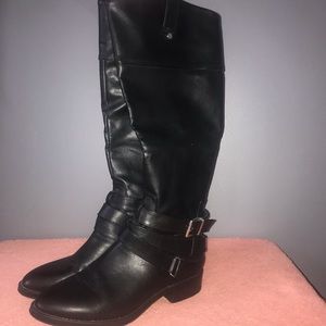 Black knee high boots